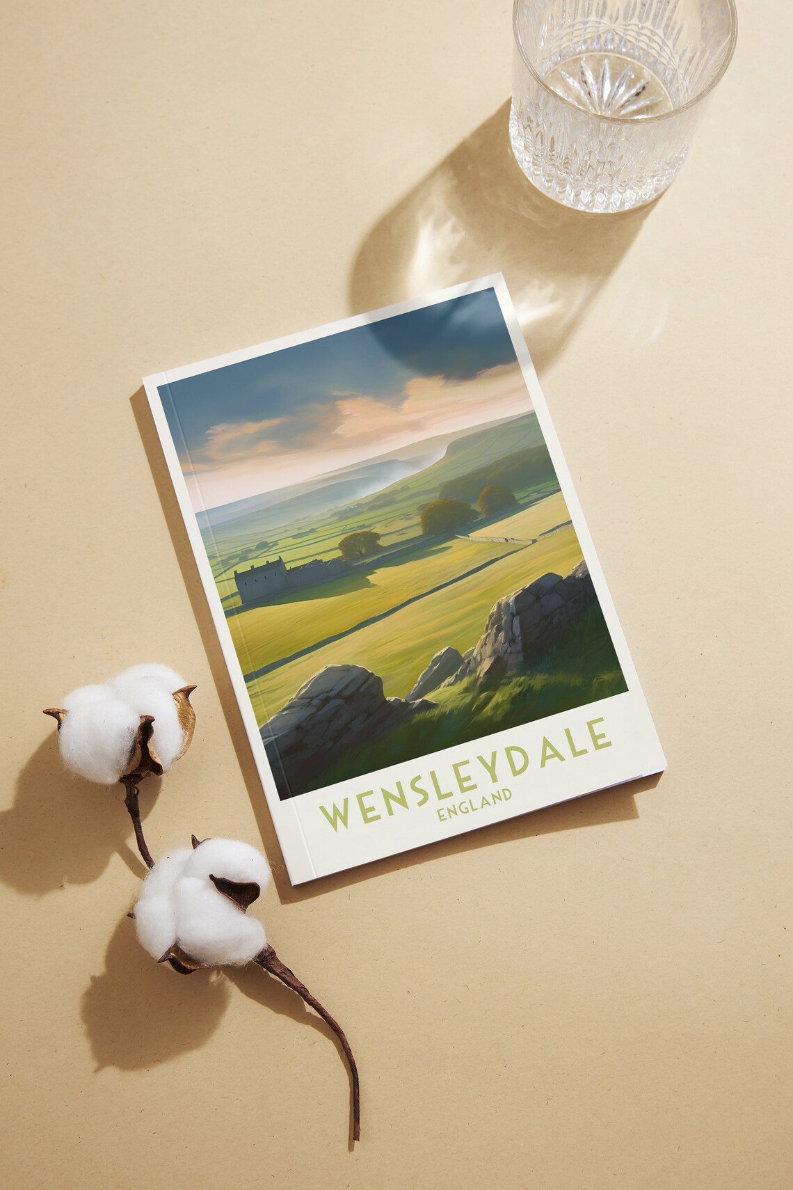 Wensleydale England Rolling Dales Sunset Vintage Travel Poster - Image 2