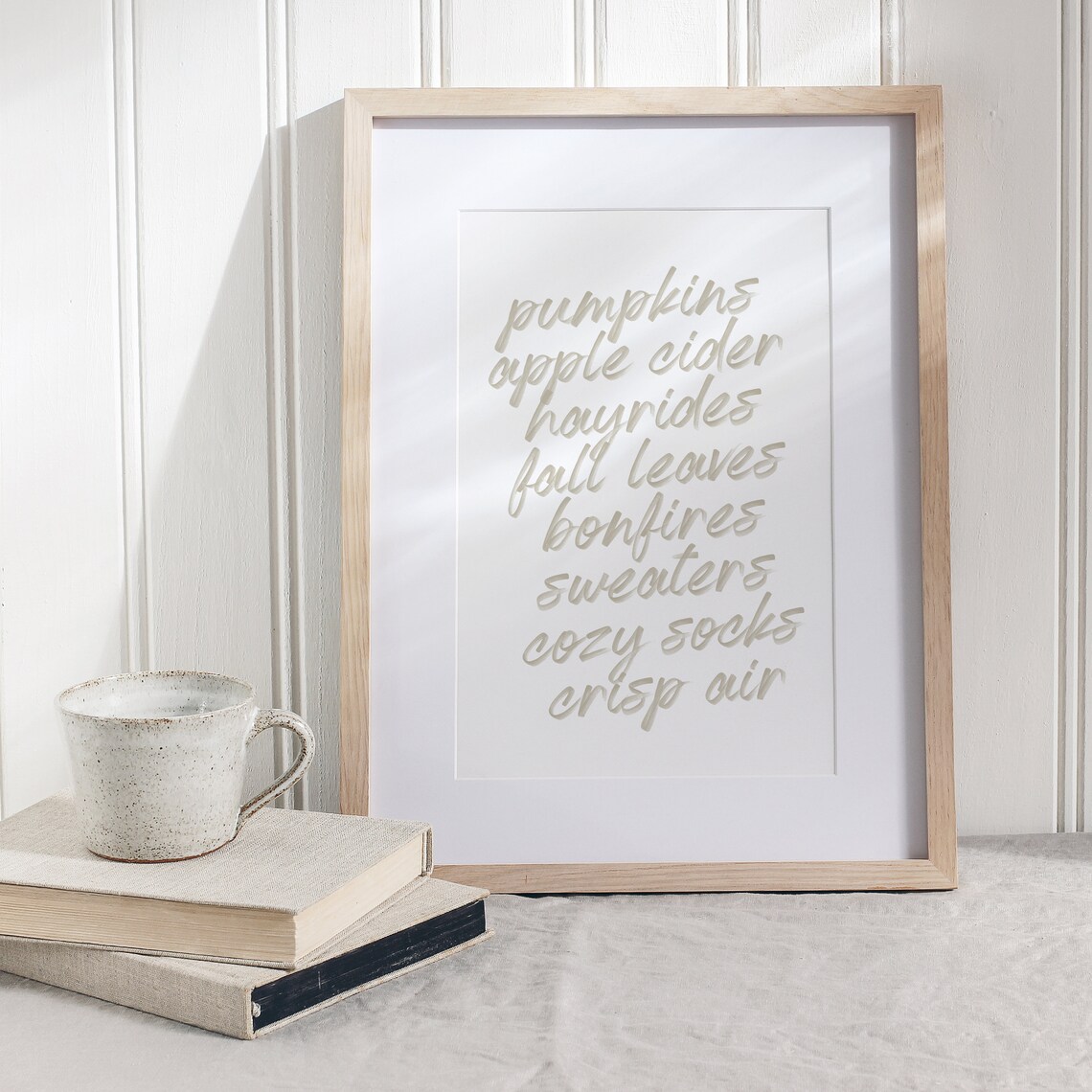 Neutral Fall Wall Art, Modern Autumn Print - Image 2