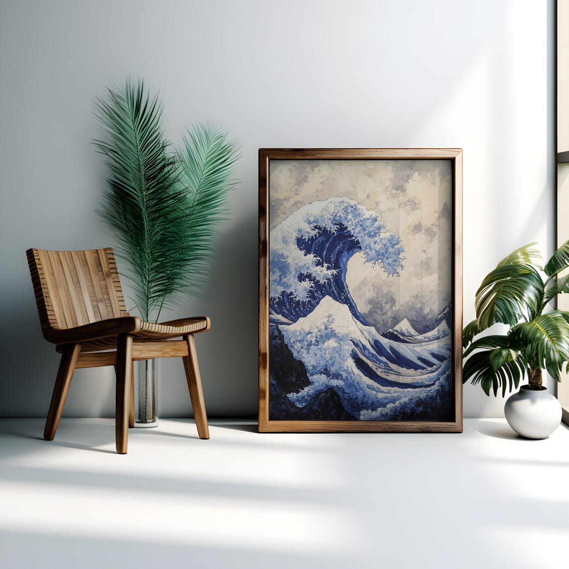 Towering Blue Great Wave Japanese Ocean Mount Fuji Art Poster - Image 3