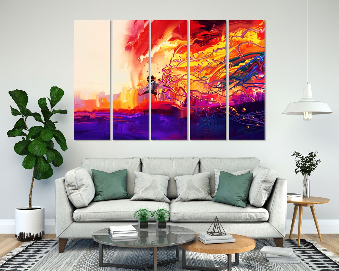 Girl Running Through Colorful Swirling Paint Joyful Abstract Poster - Image 7