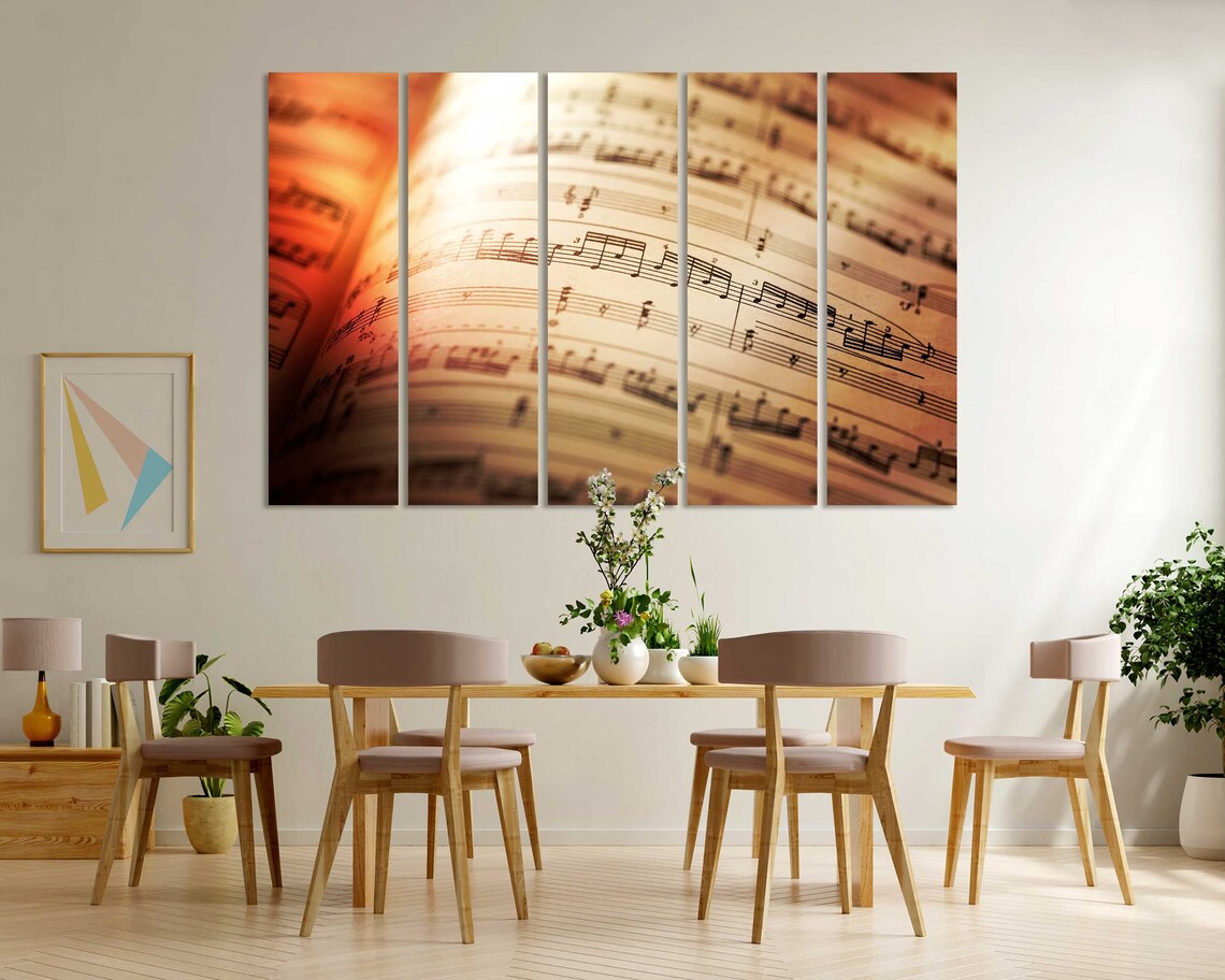 Vintage Sheet Music Close Up Warm Glow Classical Music Lover Wall Art Poster - Image 8
