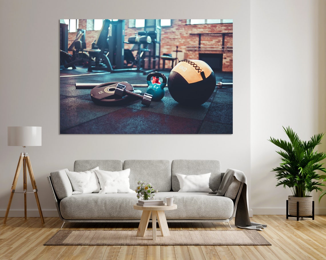 Sports Equipment For Gym Pictures Print On Motivational Art For Wall Workout Art Decor For Wall Powerlifting Art Gift Fitness Art - Image 6