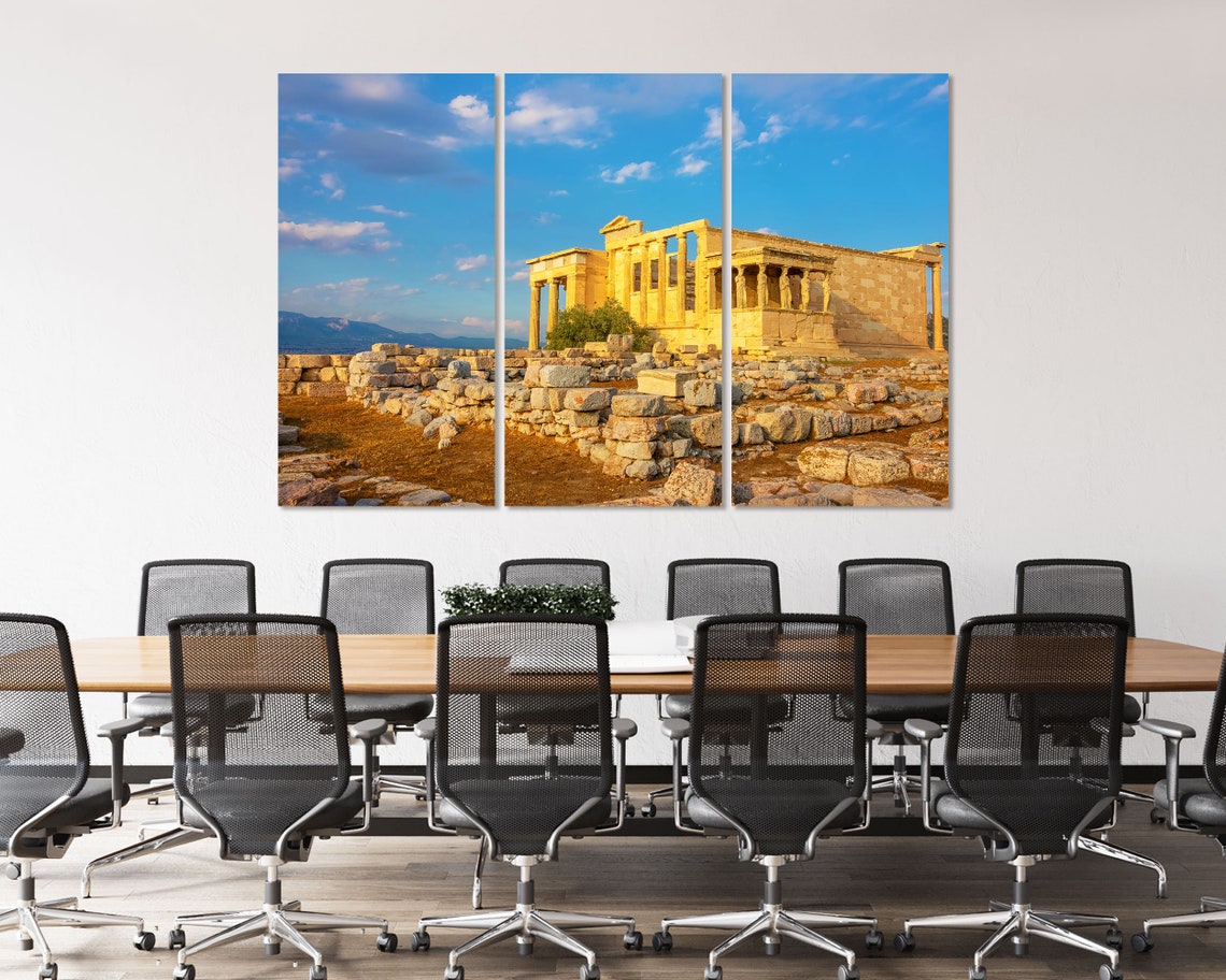 Erechtheion Acropolis Athens Greece Golden Hour Ancient Ruins Poster - Image 4