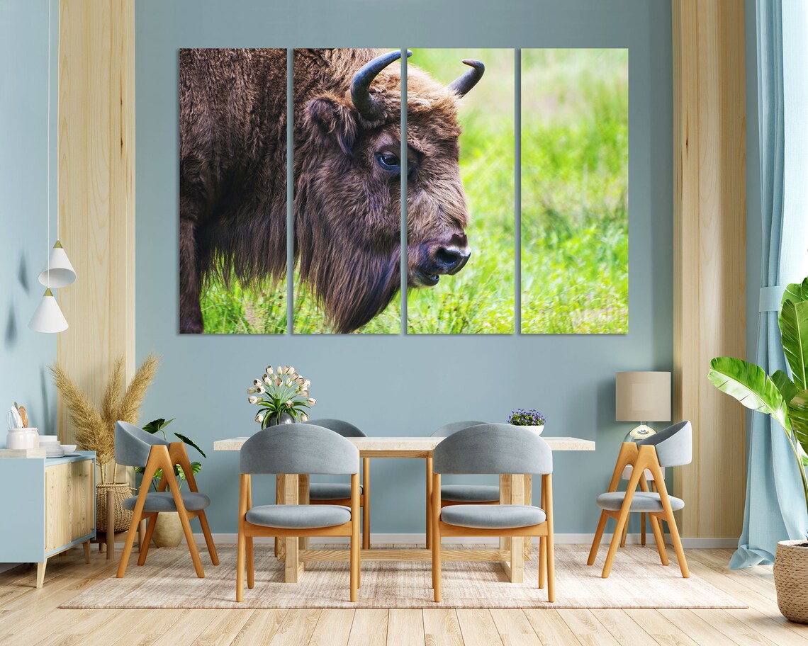 Bison Buffalo Closeup Portrait Wild Animal Wildlife Art Print - Image 3