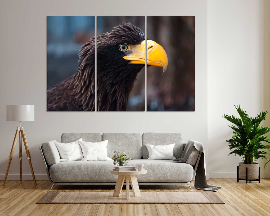 Black Eagle Profile Yellow Beak Majestic Wildlife Photo Poster - Image 8