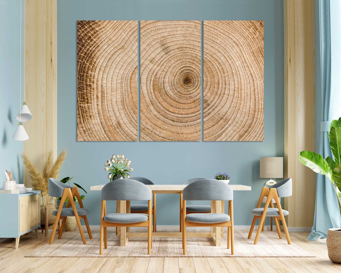 Tree Trunk Cross Section Growth Rings Natural Wood Texture Poster - Image 4