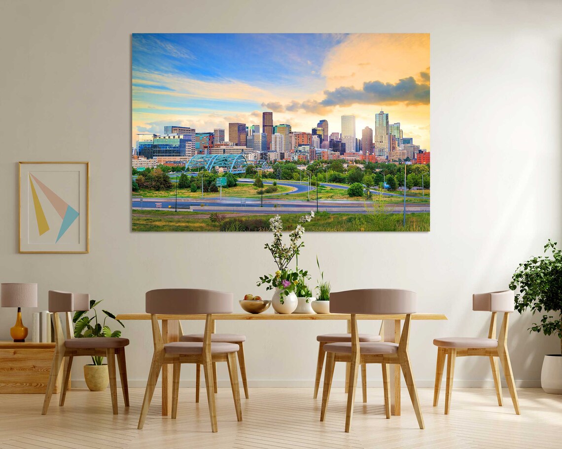 Denver Colorado Skyline Sunset Highway Golden Downtown View Poster - Image 6
