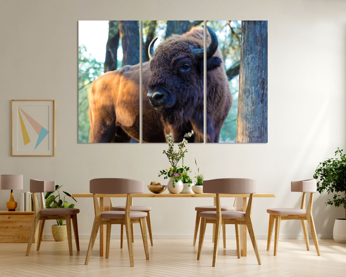 European Bison Bull Close Up Forest Portrait Majestic Wildlife Poster - Image 6