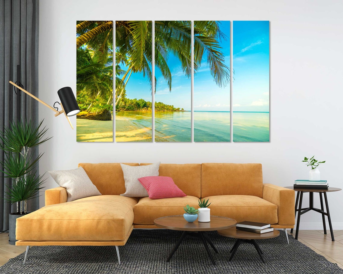 Tropical Island Paradise Beach Palm Trees Turquoise Sea Wall Poster - Image 5