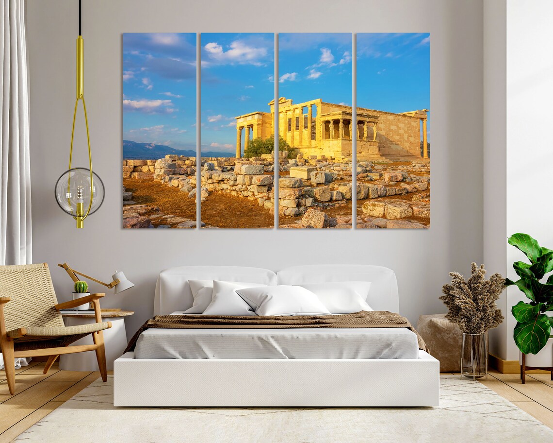 Erechtheion Acropolis Athens Greece Golden Hour Ancient Ruins Poster - Image 8