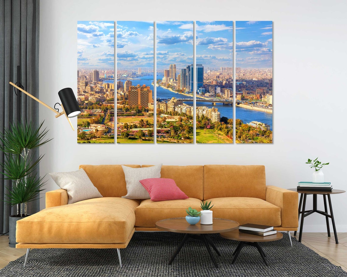 Cairo Egypt Cityscape With Nile River Panoramic View Sunny Day Poster - Image 5