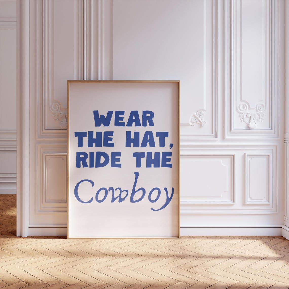 Wear The Hat Ride The Cowboy Wall Art Coquette Cowgirl Ranch House Surfs Up Wall Decor Cowboy Like Me Meet Me At The Beach Lake House - Image 2
