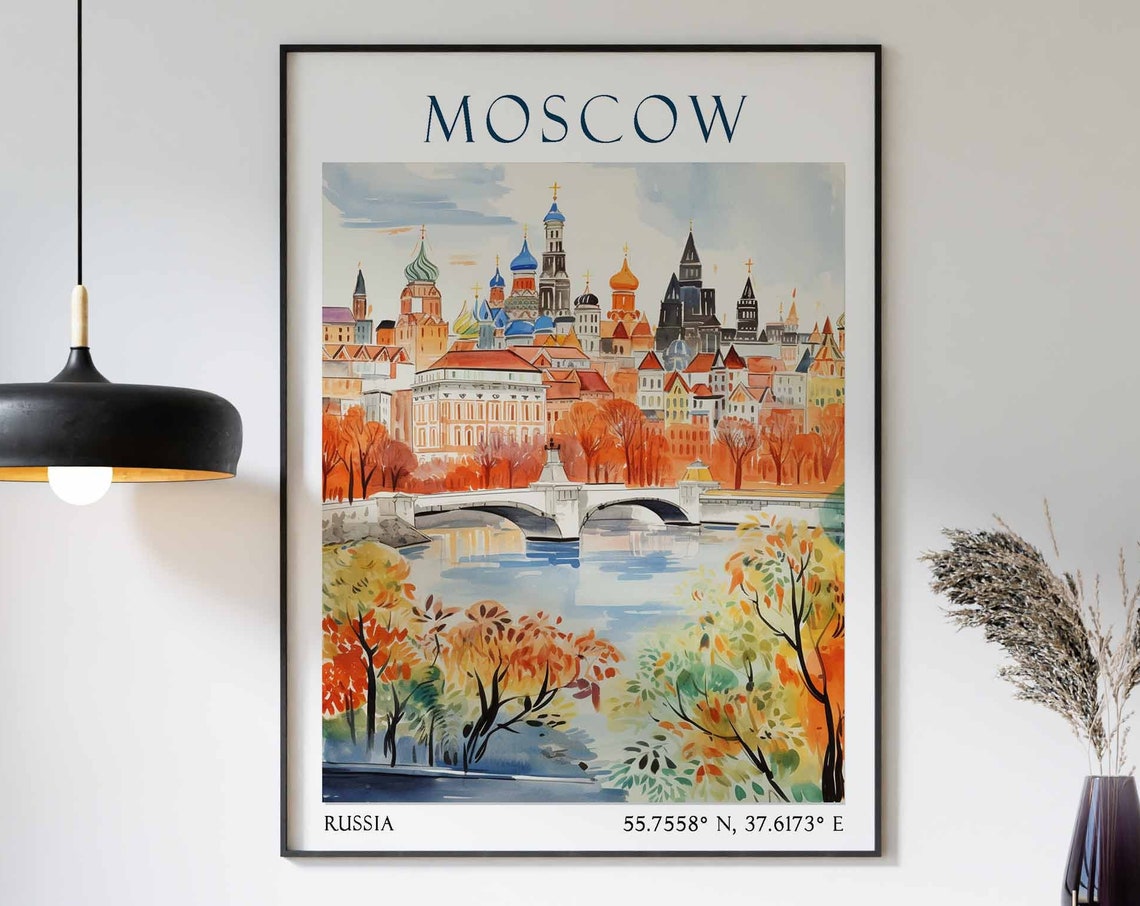 Moscow Travel Poster Moscow Travel Print Moscow Poster Moscow Travel Photo Moscow Wall Art Russia Travel