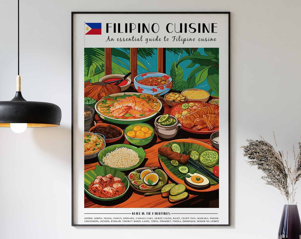 Filipino Cuisine Essential Guide Feast Table Food Lover Poster