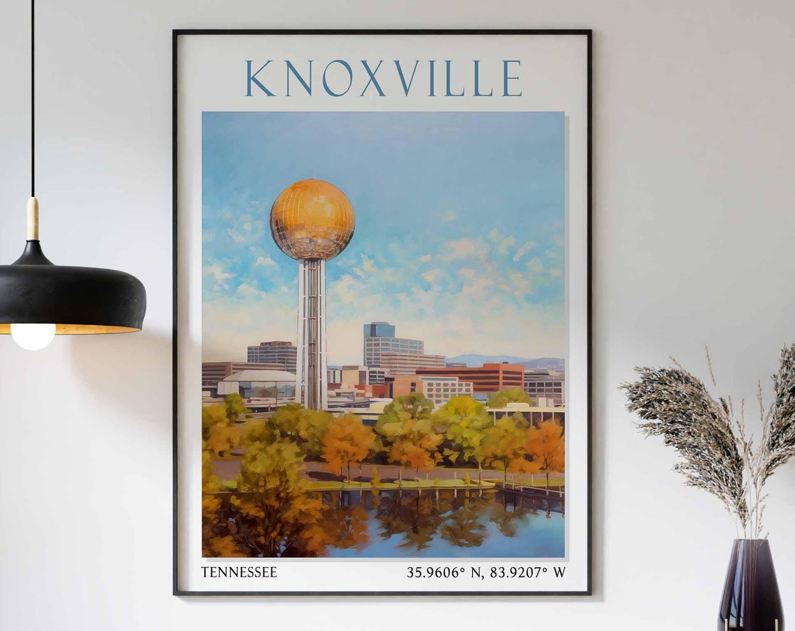 Knoxville Print Knoxville Wall Art Knoxville Poster Knoxville Vintage Print Knoxville Poster Print Knoxville Wall Decor