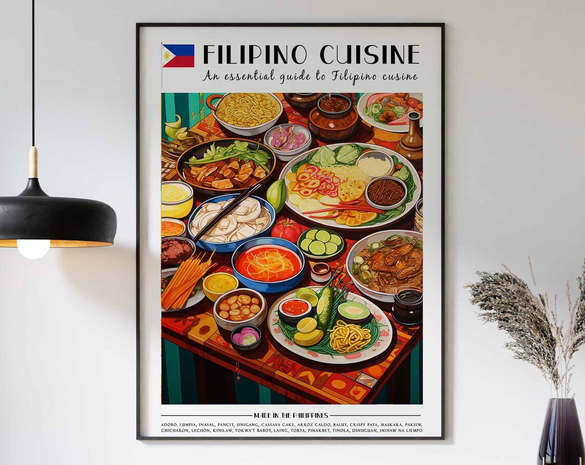 Filipino Cuisine Buffet Spread Table Guide Food Lover Poster