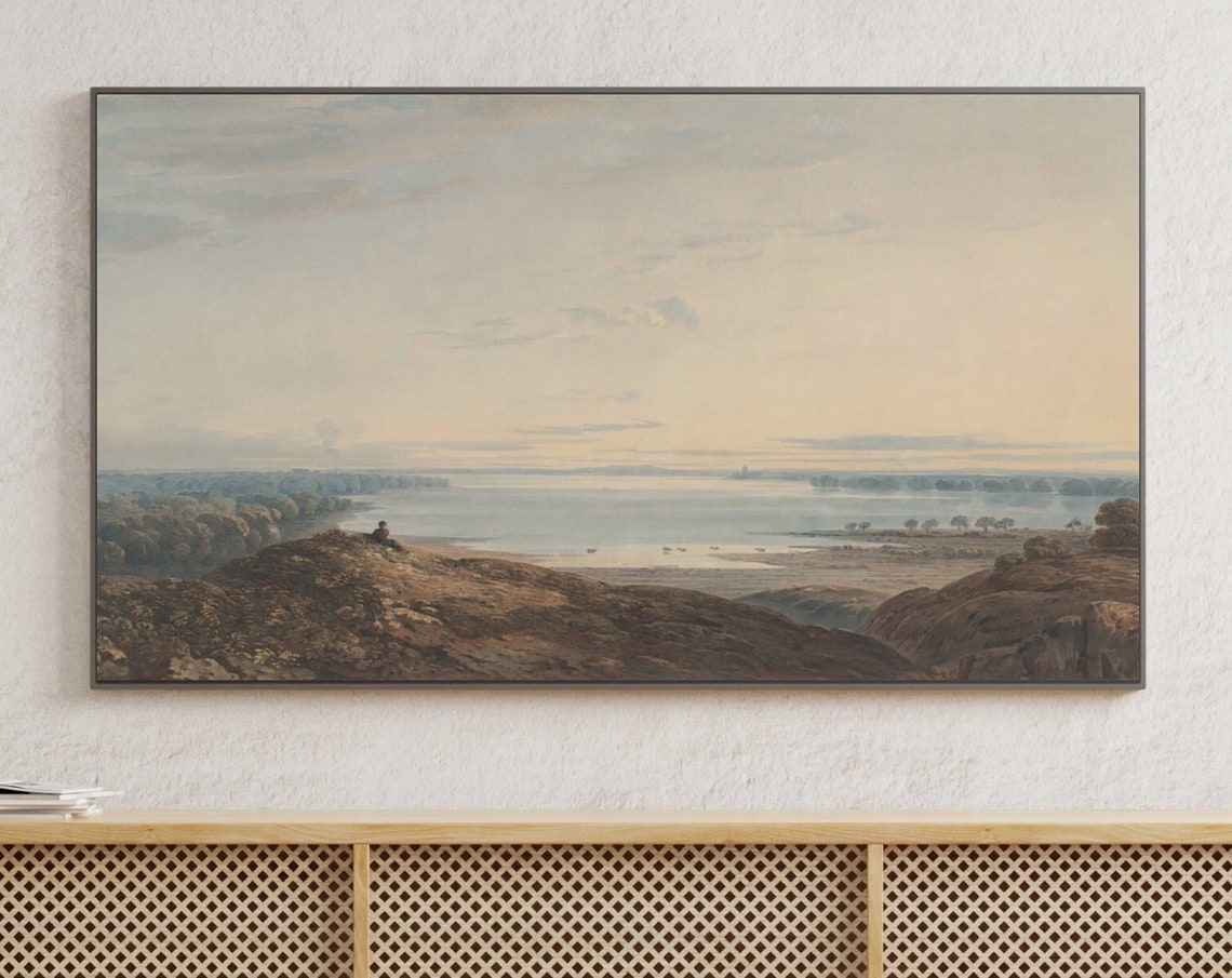 Wide Coastal Bay Vintage Panoramic Landscape Scenic TV Poster - Image 4