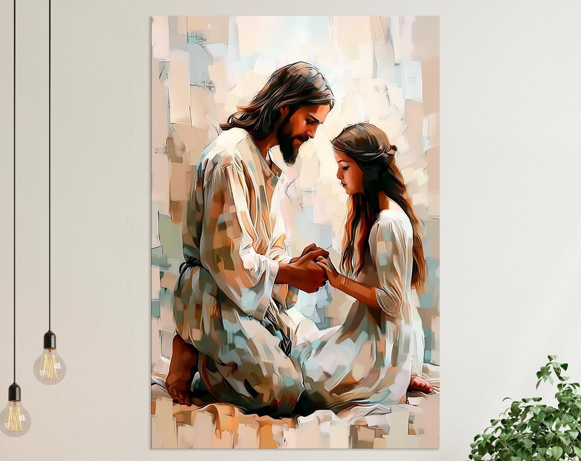 Follow Me Jesus Christian Bible Decor Art Print
