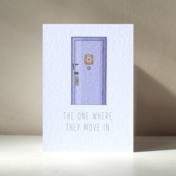 The One Where A6 Personalised Purple Door Friends Sitcom Perk Funny Pun Happy Birthday Love New Home Greeting Card