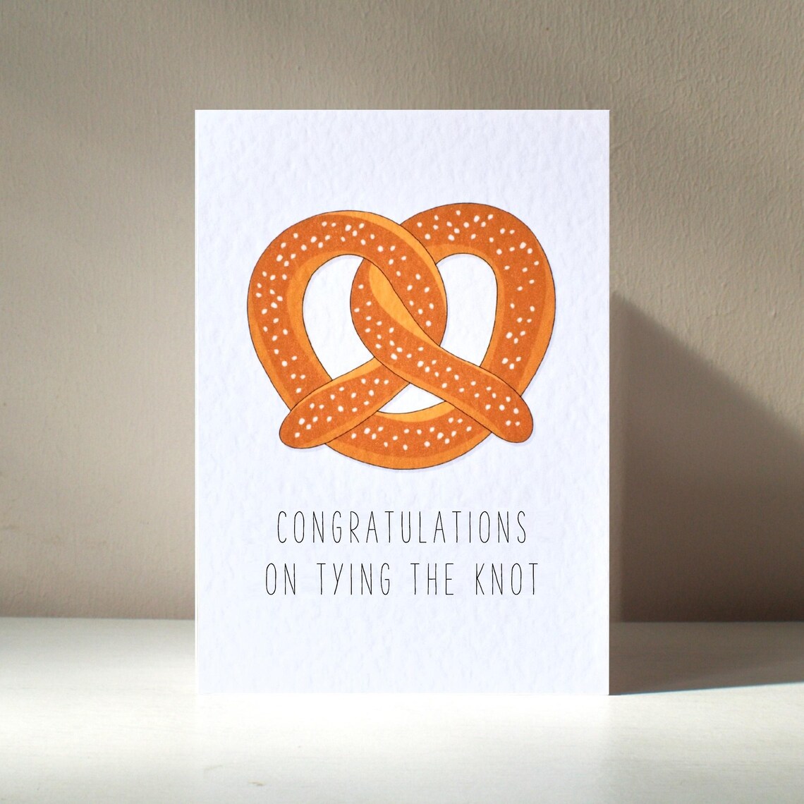 Tying The Knot Pretzel Pun, Funny Typography Poster