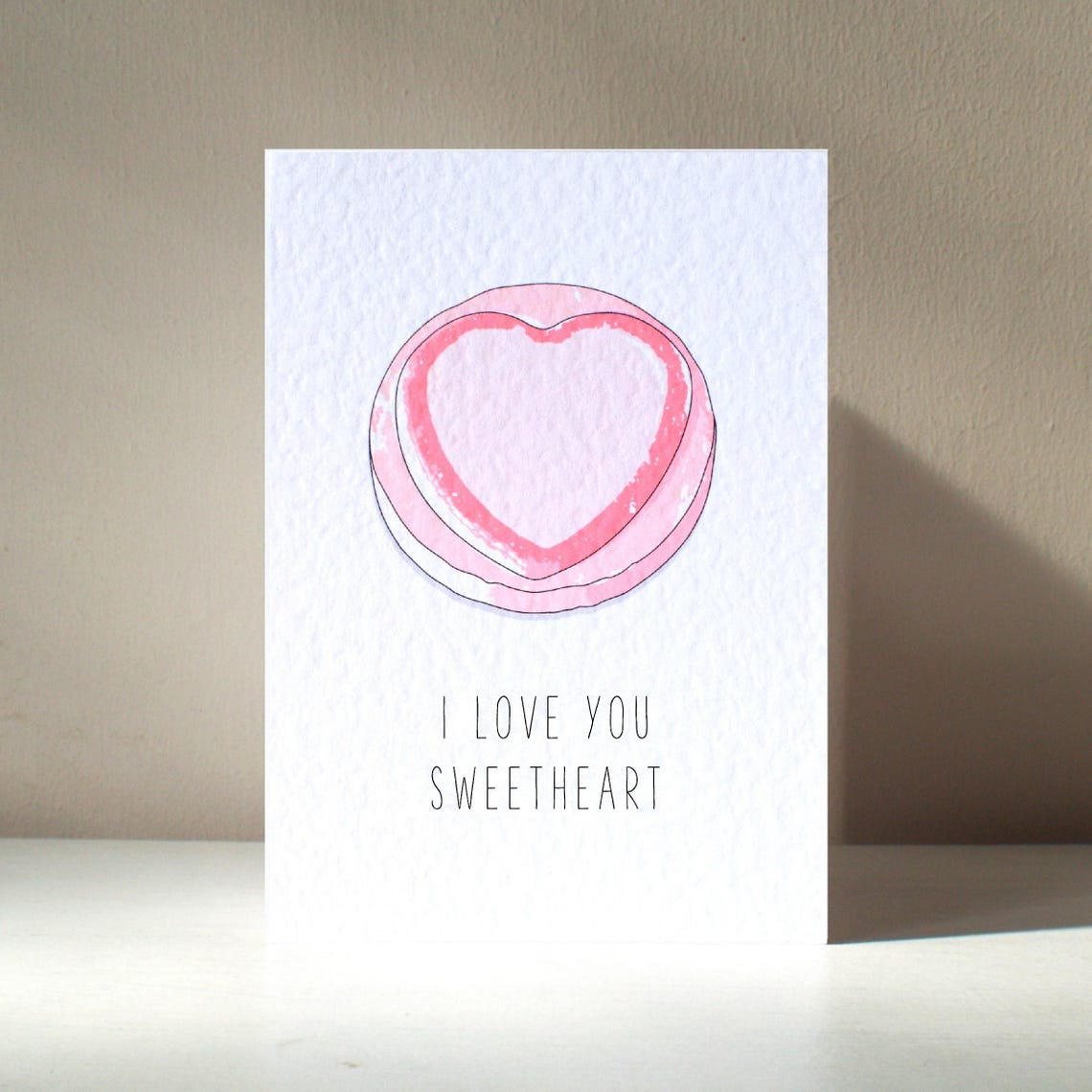 I Love You Sweetheart A6 Personalised Love Sweet Heart Tasty Pun Anniversary Valentines Day Love Birthday Greeting Card