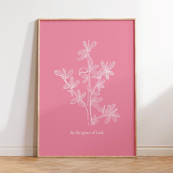 Grace Of God Christian Wall Art Quote Wall Art Bible Verse Poster Minimalist Christian Print Trendy Apartment Decor Motivational