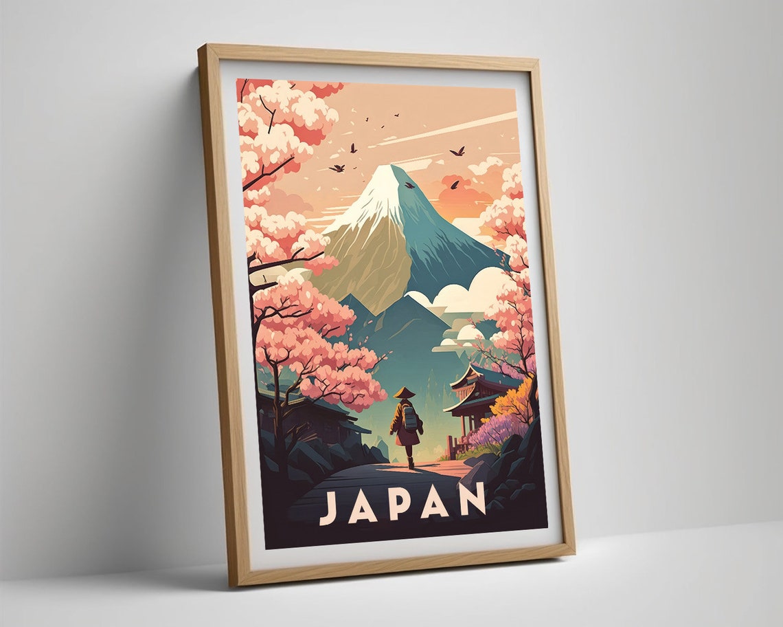 Japan Travel Poster Japan Wall Art Print Japan Print Japan Painting Japan Illustration Japan Travel Japan Watercolor Home Decor - Image 5