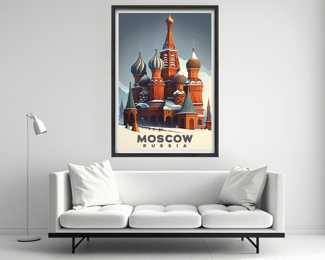 Moscow Russia Travel Poster, Moscow Russia Art Print - Image 2