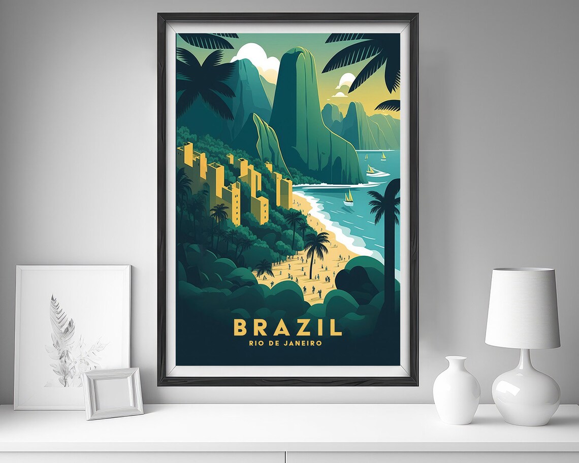 Brazil Rio Travel Poster, Rio De Janeiro Art Print - Image 4