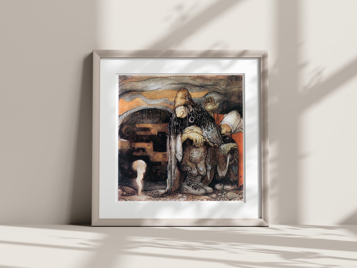 John Bauer Trolls Bundle Of Four Folk Tales Vintage Art Folklore Fantasy Poster Wall Fairy Tale Troll