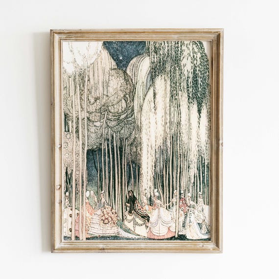 Kay Nielsen Art Deco Fairy Tale Fine Print Dancing Princesses In Garden