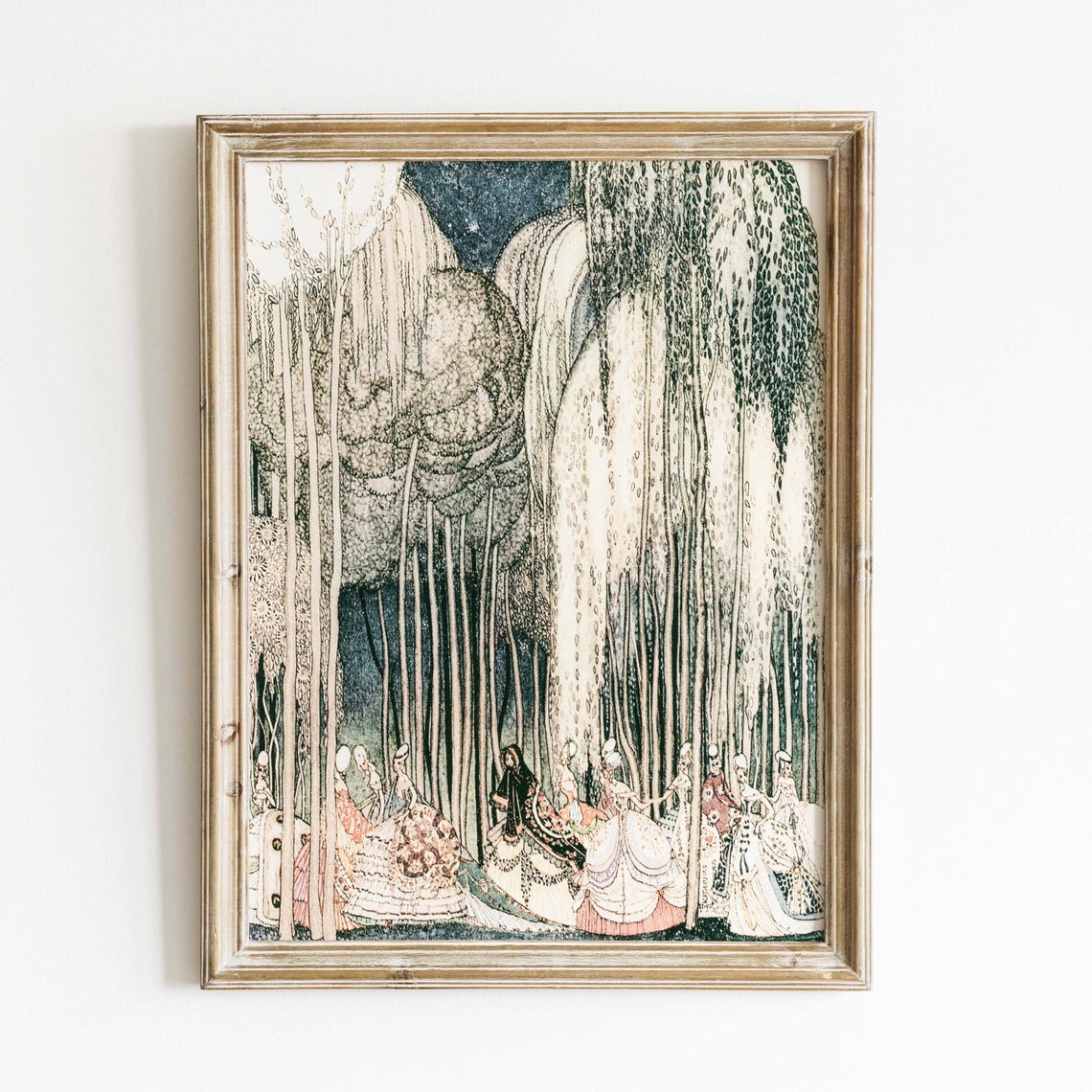 Kay Nielsen Art Deco Fairy Tale Fine Print Dancing Princesses In Garden