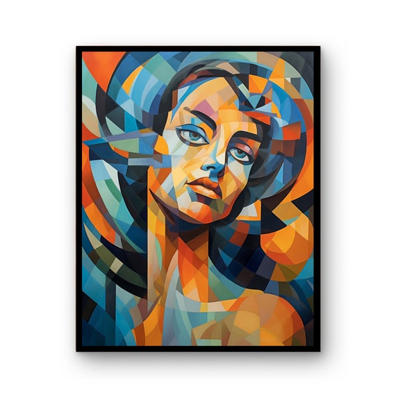 Cubist Portrait A Bold And Striking Artistic Masterpiece Pop Art Wall Pritable
