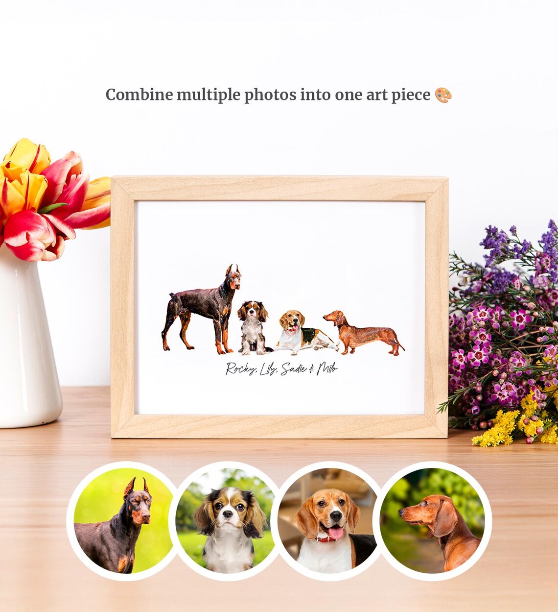 Custom Watercolor Pet Portrait Personalized French Bulldog Art Print - Image 3