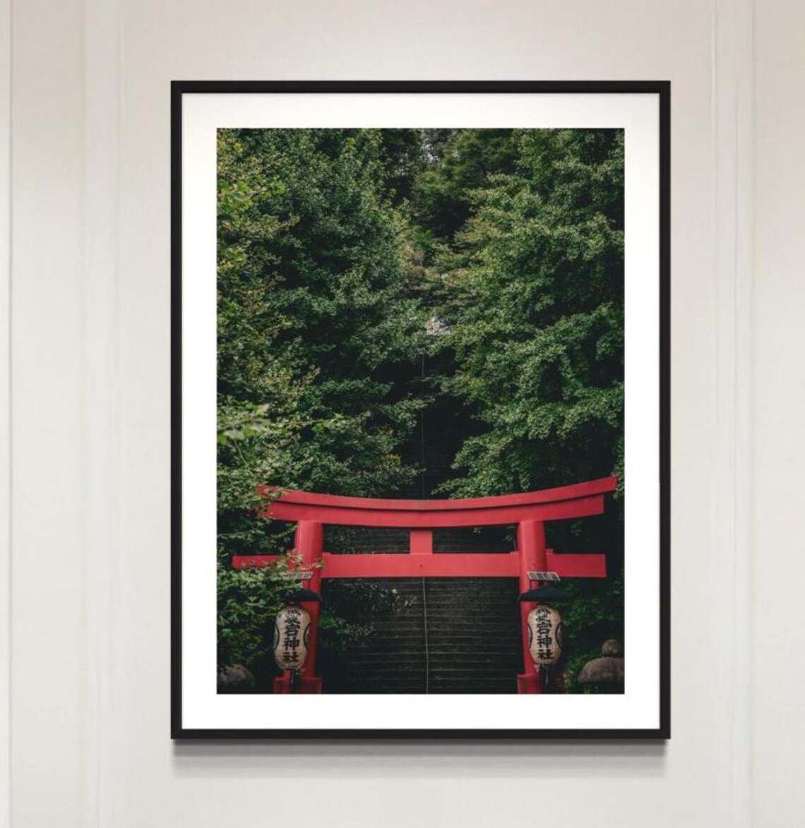 Atago Shrine Tokyo Red Torii Gate Forest Japan Travel Photo Poster