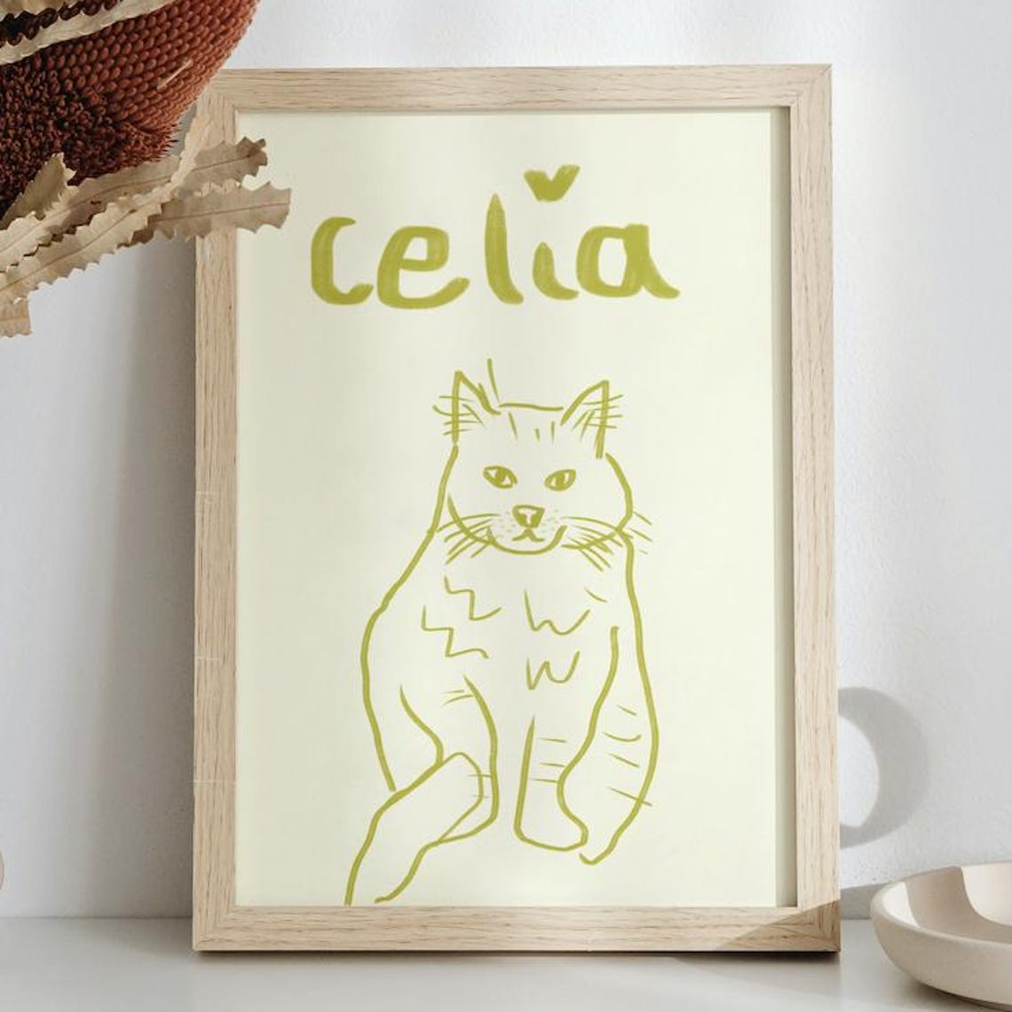 Cute Badly Drawn Pet Portrait Personalized Custom Cat Unique Poster Dog Cutest Mom Gifts