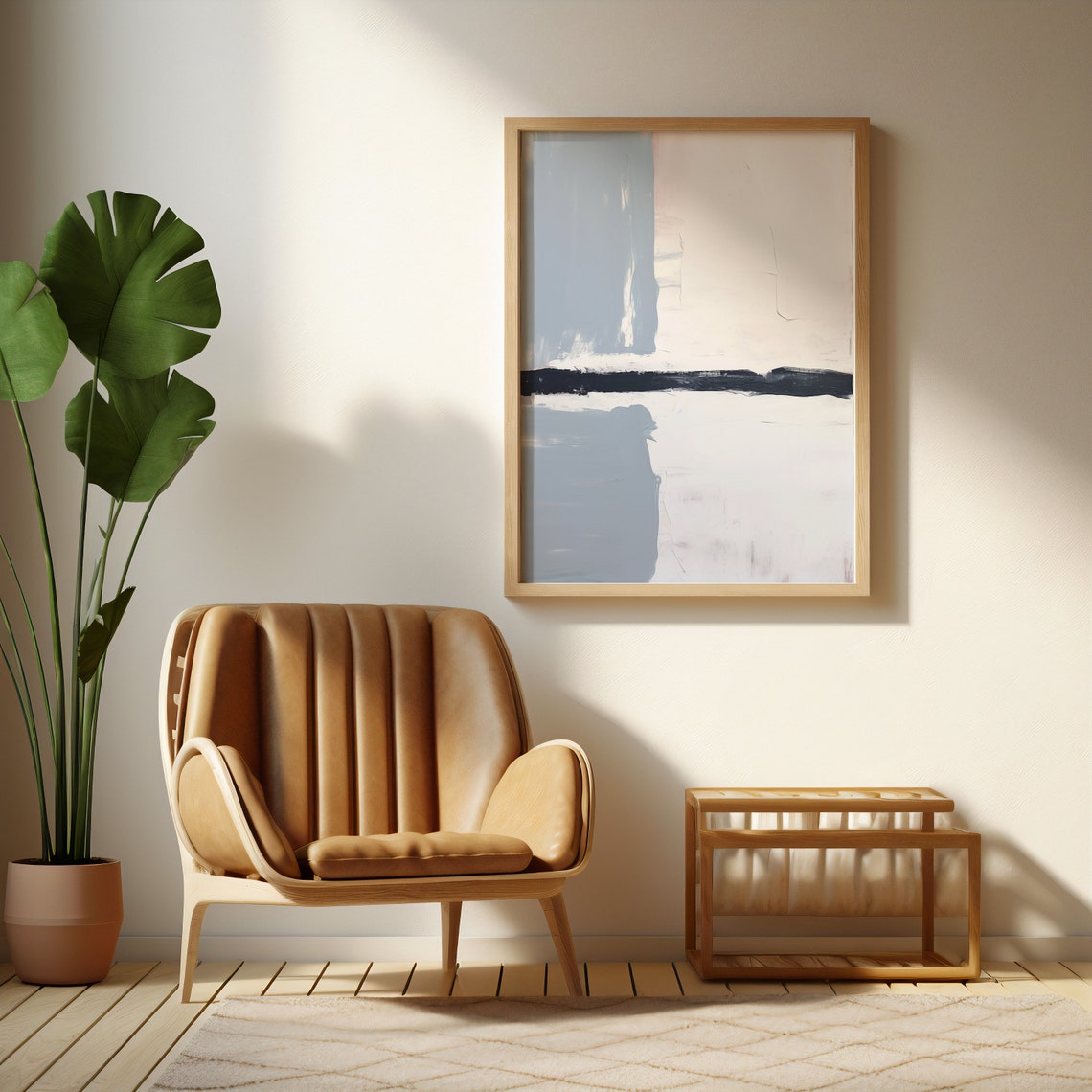 Minimalist Abstract Wall Art Neutral Home Decor Print - Image 3