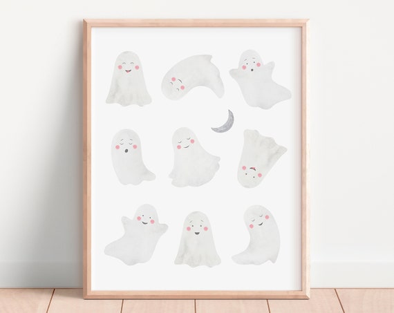 Little Ghost Halloween Nursery Art Print