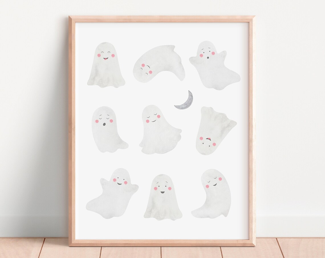 Little Ghost Halloween Nursery Art Print