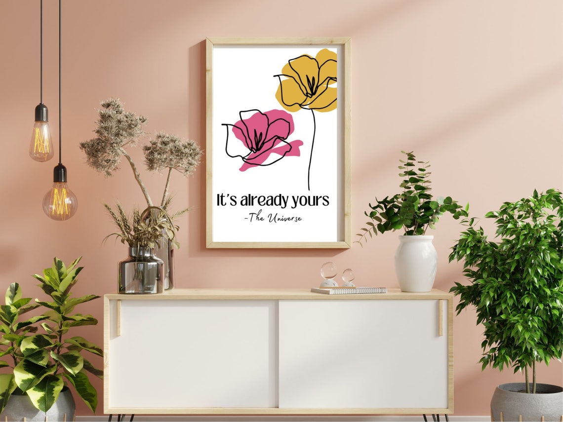 Universe Art Inspirational Quote Art Phrase Art Art Wall Art Boho Wall Art Instant - Image 3