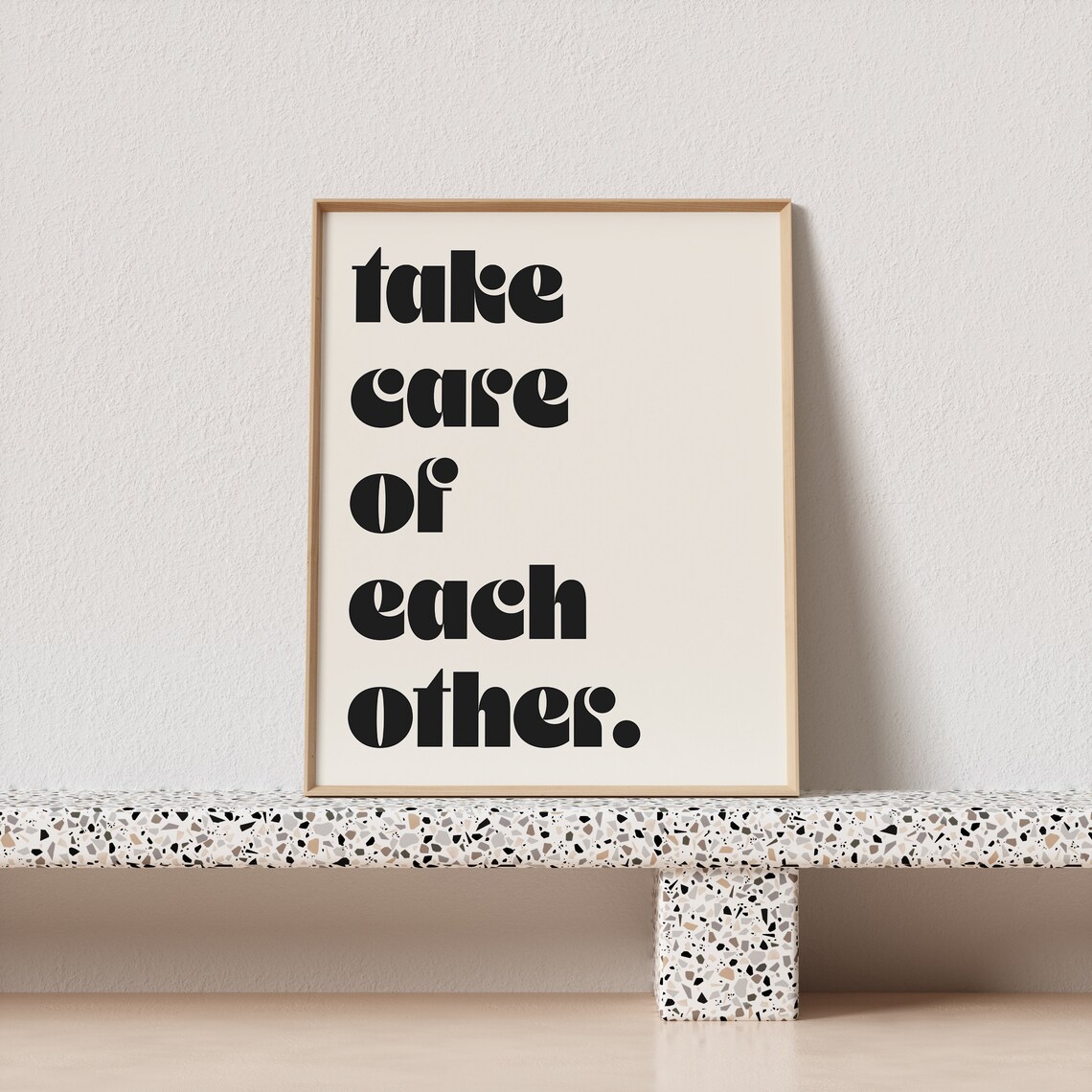 Take Care Of Each Other Mid-Century Art Print - Image 2