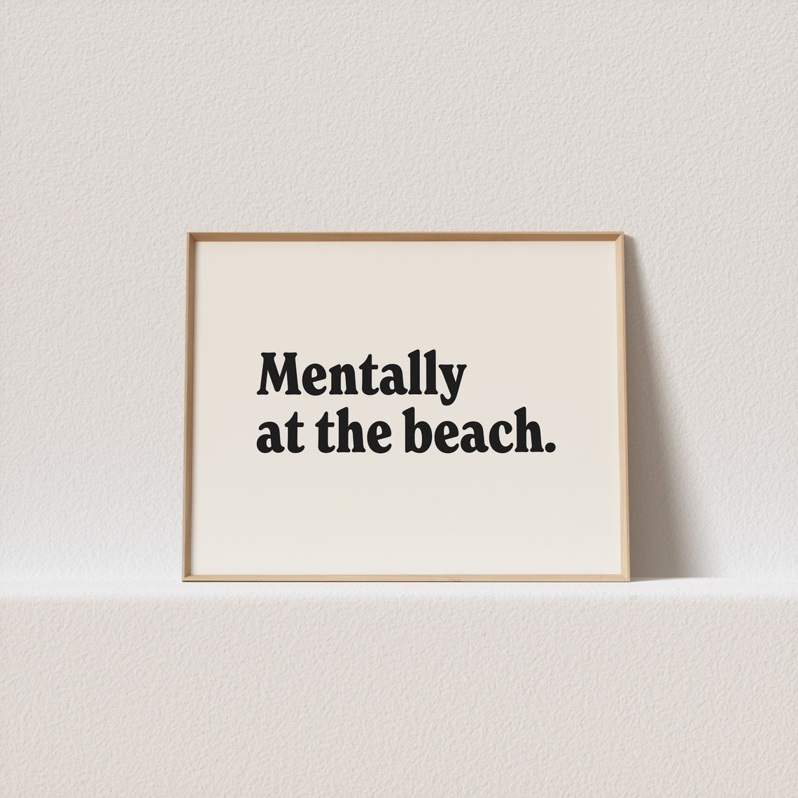 Mentally At The Beach Retro Art Print
