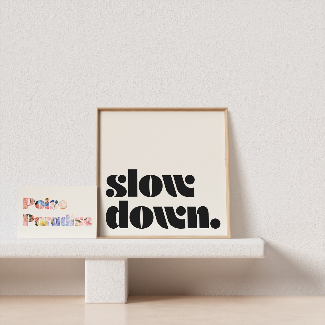Slow Down Retro Typography Poster, Square Style - Image 4