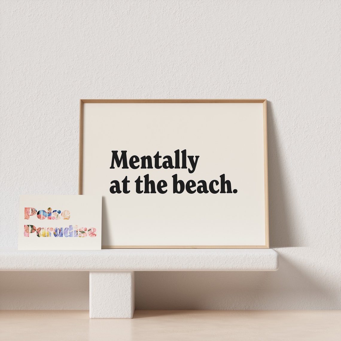 Mentally At The Beach Retro Art Print - Image 4