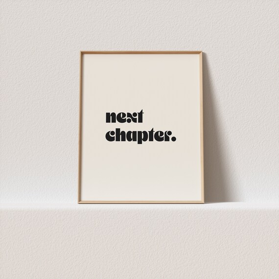 Retro Art Print Next Chapter Stunning 70s Typography A Must Have For Your Gallery Wall A Click Away To Be Yours Forever