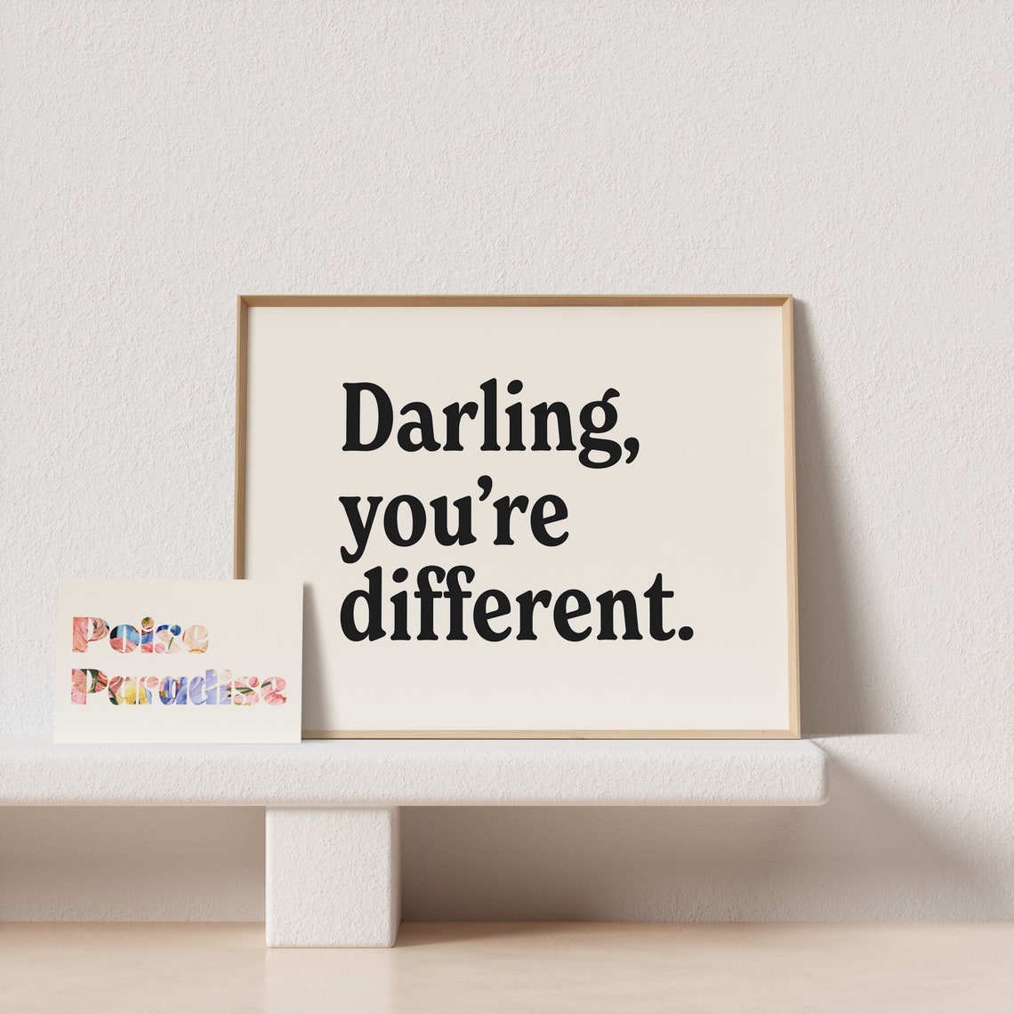 Darling You Are Different Elegant Serif Quote Poster For Bedroom Walls - Image 4
