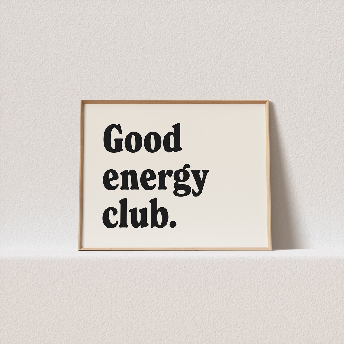 Retro Good Energy Club Horizontal Poster Print