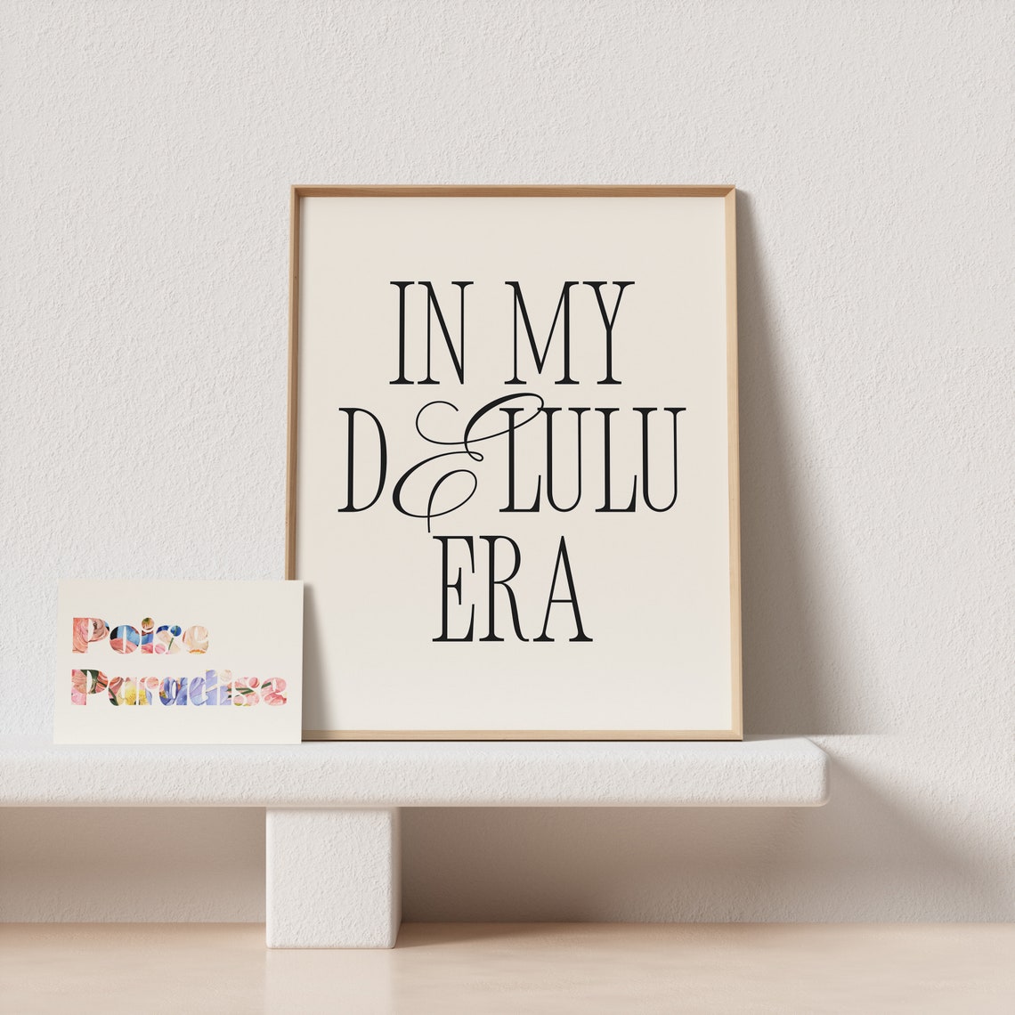 In My Delulu Era Coquette Elegant Serif Typography Quote Poster - Image 4