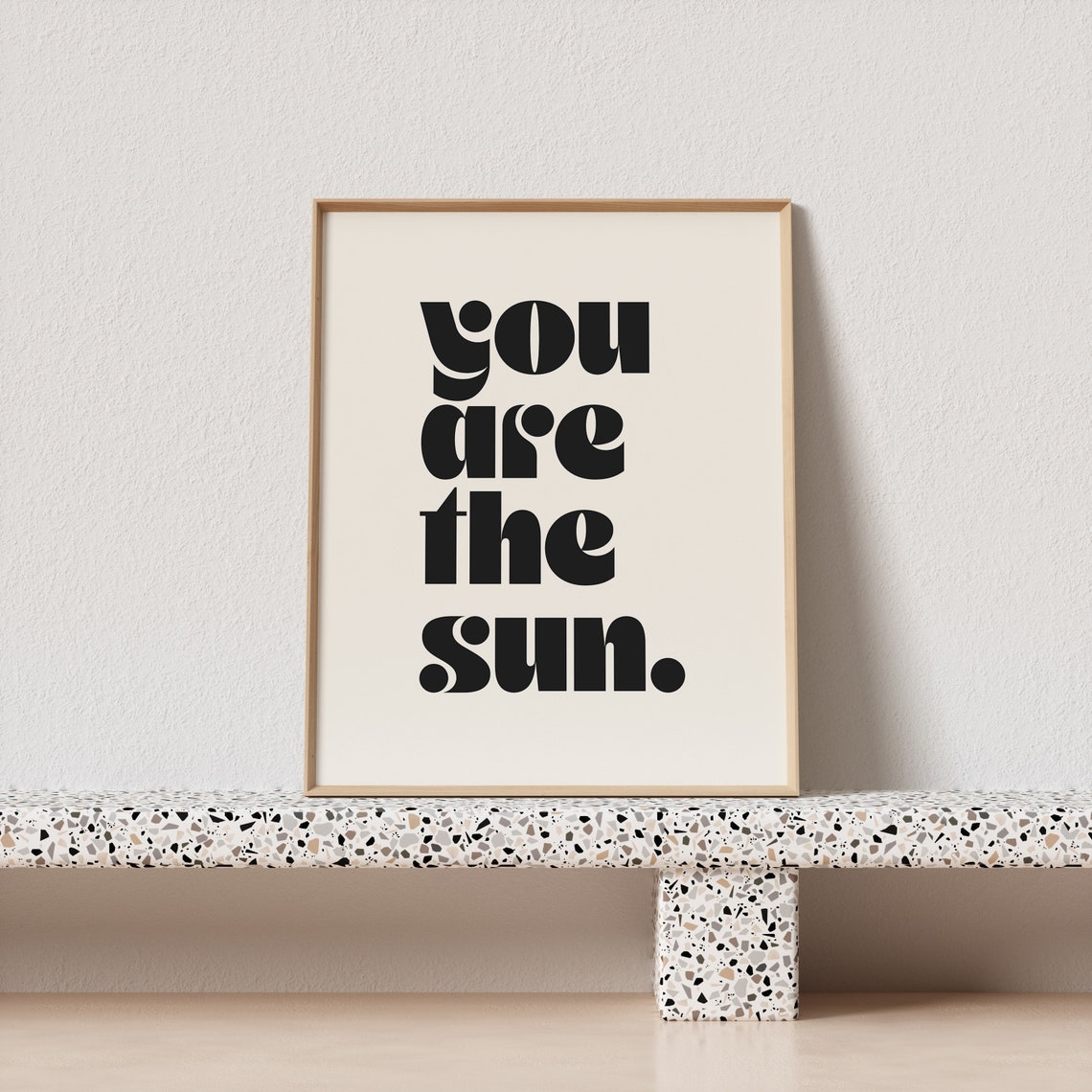 You Are the Sun Groovy Bold Typography Radiant Affirmation Poster - Image 2