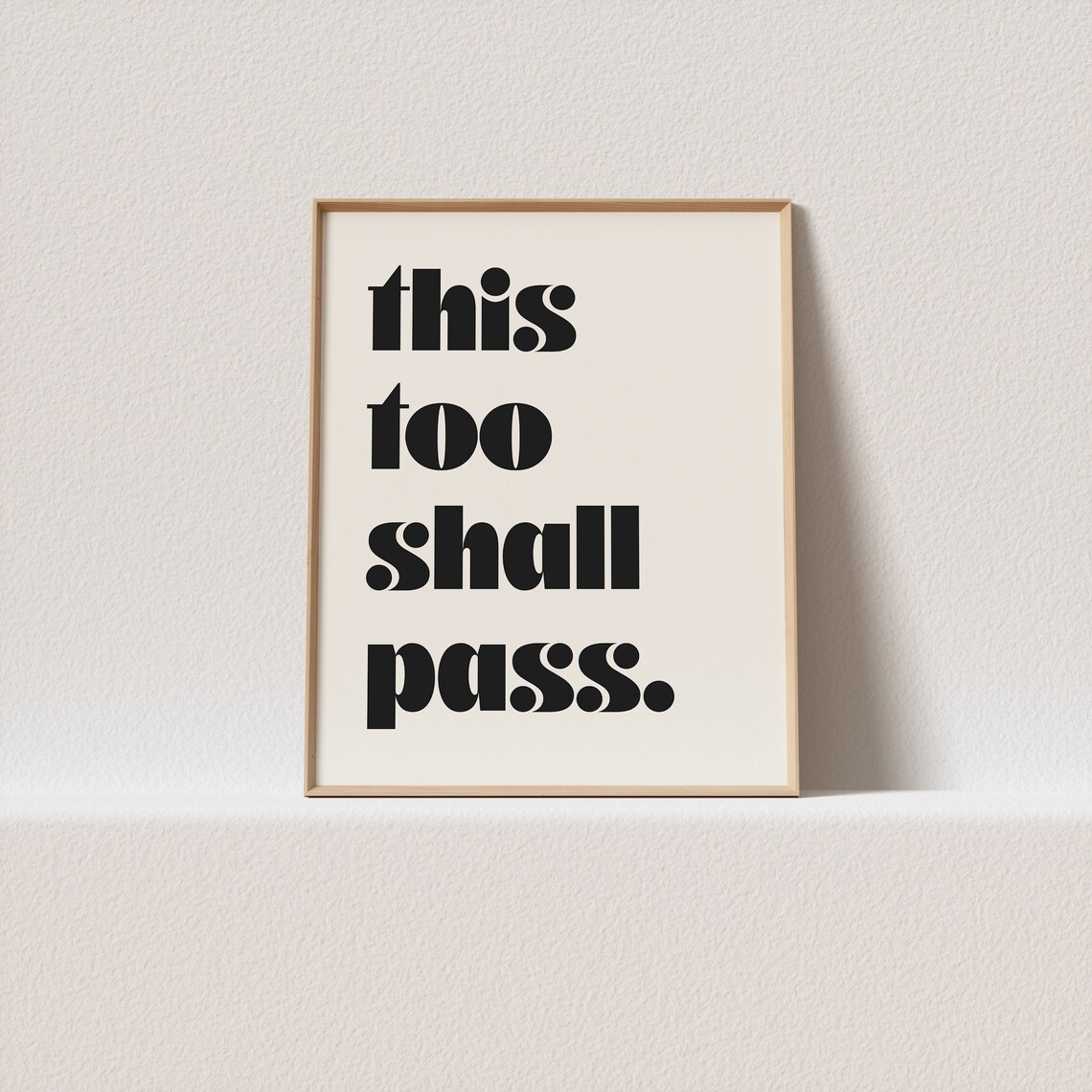 This Too Shall Pass Retro Mid-Century Poster